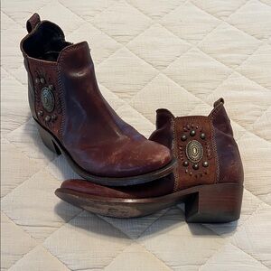 Liberty Black Leather Ankle Boots with Embellishments